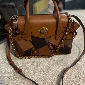 Michael Kors Brown and Black Satchel